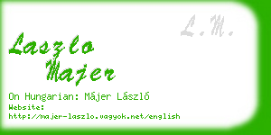 laszlo majer business card