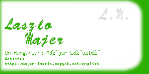laszlo majer business card